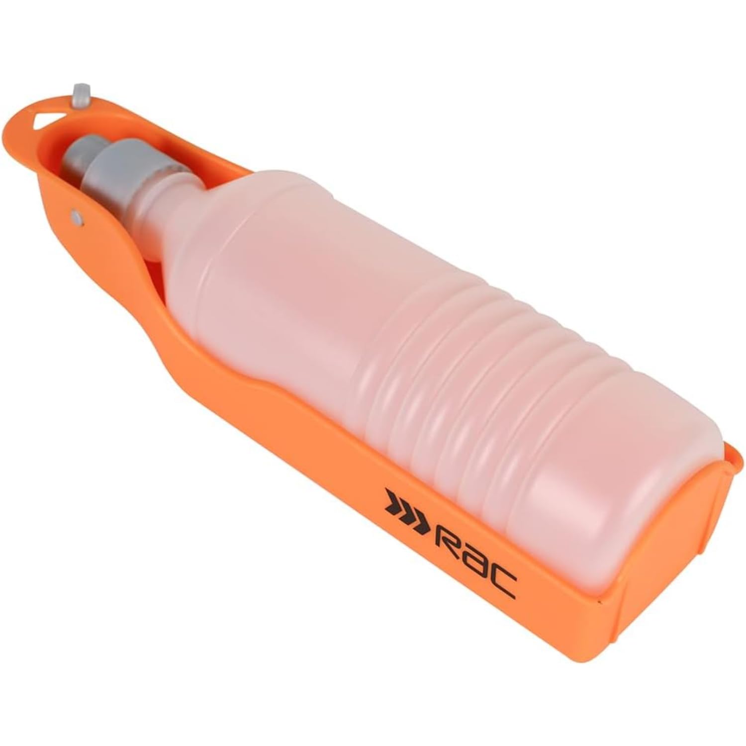 Pet Brands Rac Travel Water Bottle - Lightweight & Easy to Use | Orange Plastic | 26 x 7 x 7cm 1