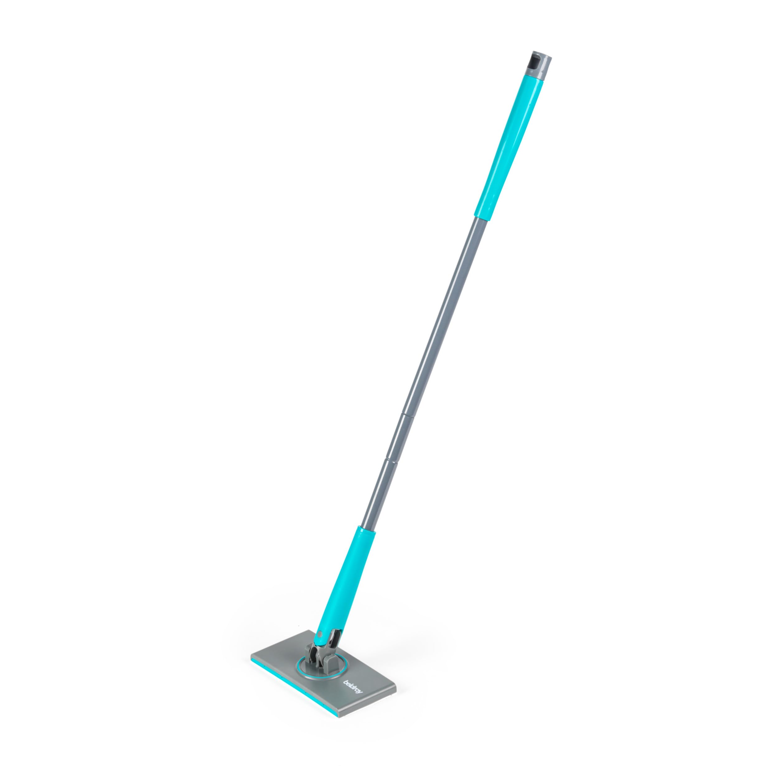 Beldray Anti-Bac Clip-to-Grip Bathroom Mop - Large Mop Head, 360° Handle, Includes 4 Cloths