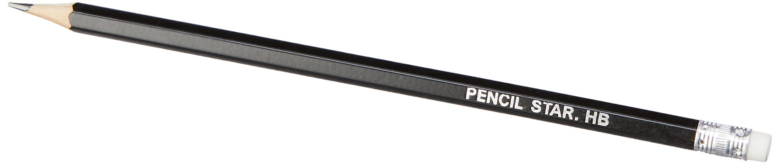 Just stationery 6346 HB Wooden Lead Pencils, 10 Count Pack with Sharpener, Black 2
