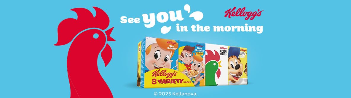 Kellogg's Breakfast Cereal Variety Pack - Assorted UK Cereal Boxes (196g) 6