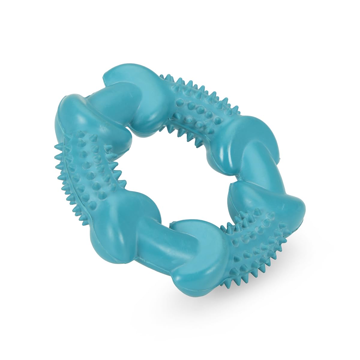 Petface Little Petface Rubber Ring Teething Chew Dog Toy for Puppies | Non-Toxic Rubber | Turquoise 3