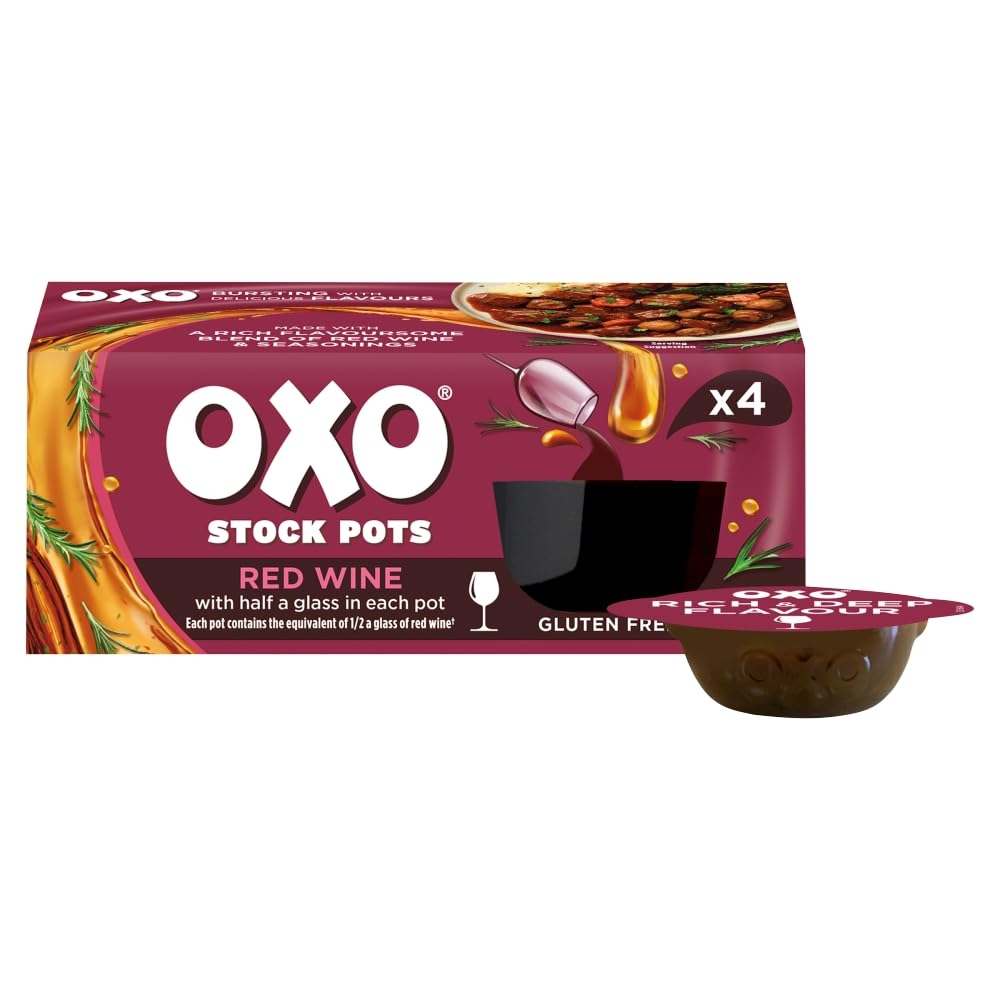 OXO Red Wine Stock Pots - Rich & Flavoursome Blend | 80g | 4 x 20g Pots 2