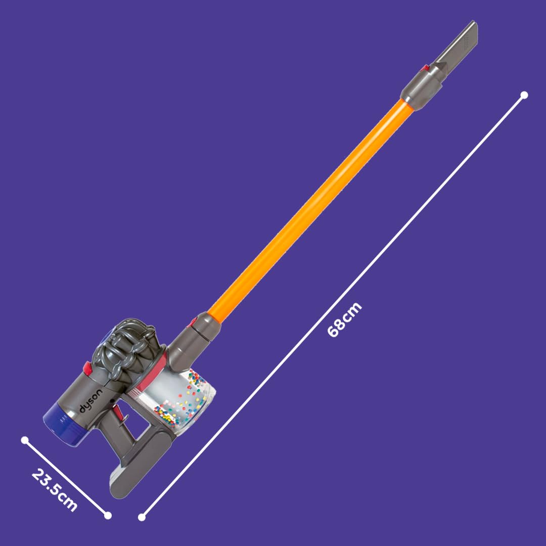 Casdon Dyson Cordless Vacuum Toy - Realistic Role-Play | Ages 3+ | Purple & Orange 7