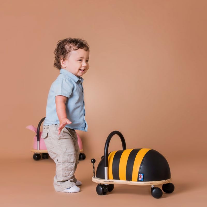 Wheelybug Toddler Wooden Ride-On - Small Bee | Ages 1-3 Years | Multi-Directional Castors 20