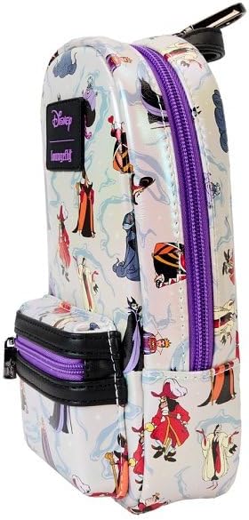 Loungefly Disney Villains Iridescent Mini Backpack Pencil Case (Disney Villains Collection)