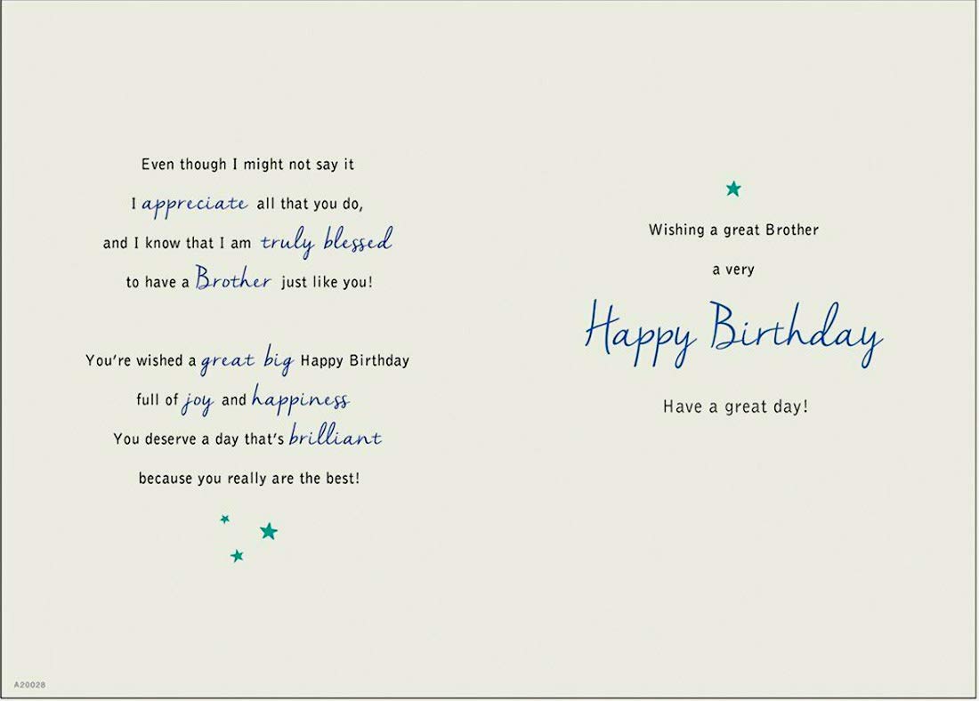 Piccadilly Greetings Birthday Card - 5 Verse Message | 9 x 6 Inch | Includes Envelope 8