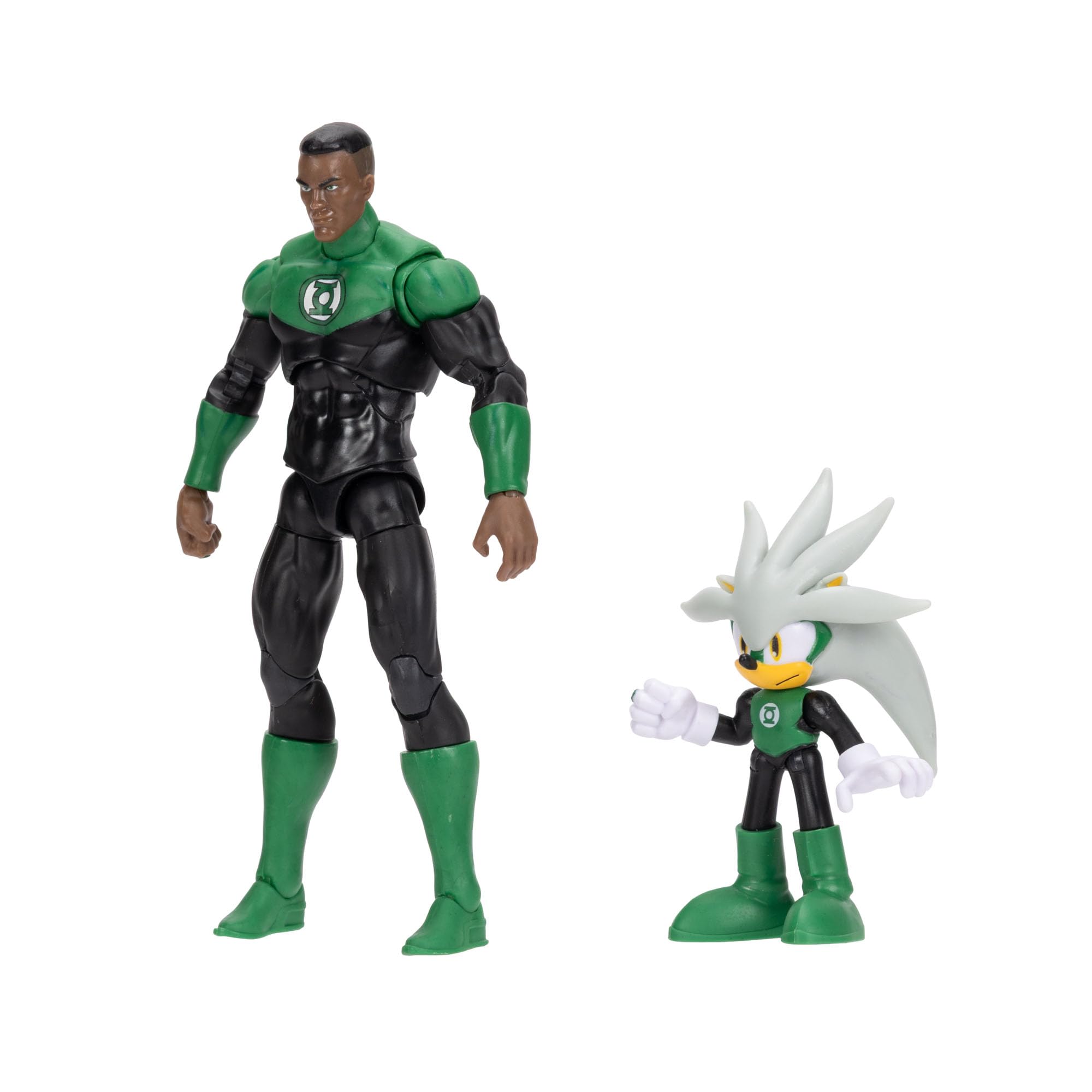 Sonic The Hedgehog DC x Sonic Silver as Green Lantern & Classic Green Lantern Action Figure Multipack 5