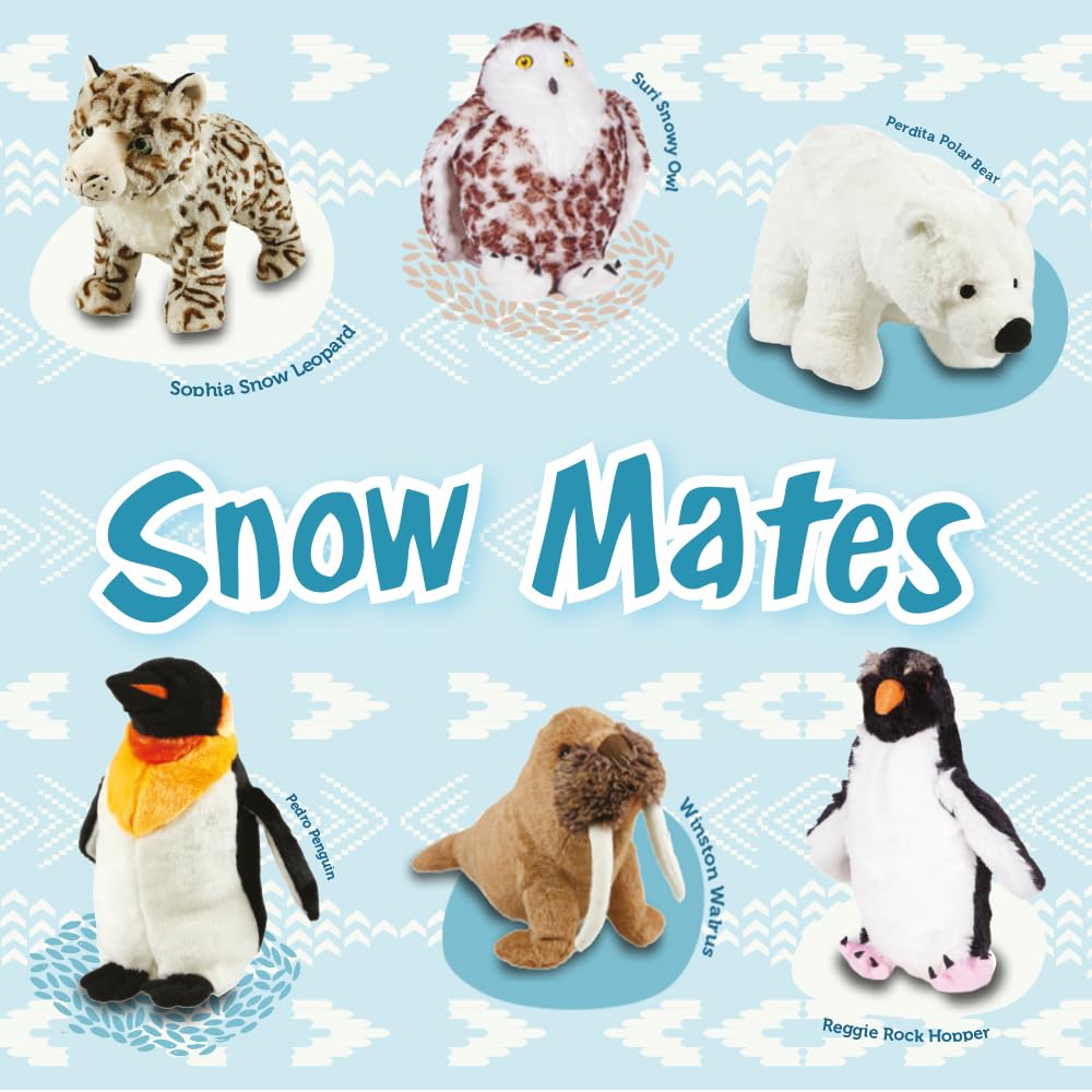 Animal Instinct Snow Mates Sophia Snow Leopard Squeaky Plush Dog Toy | Large Size | Lightweight 5