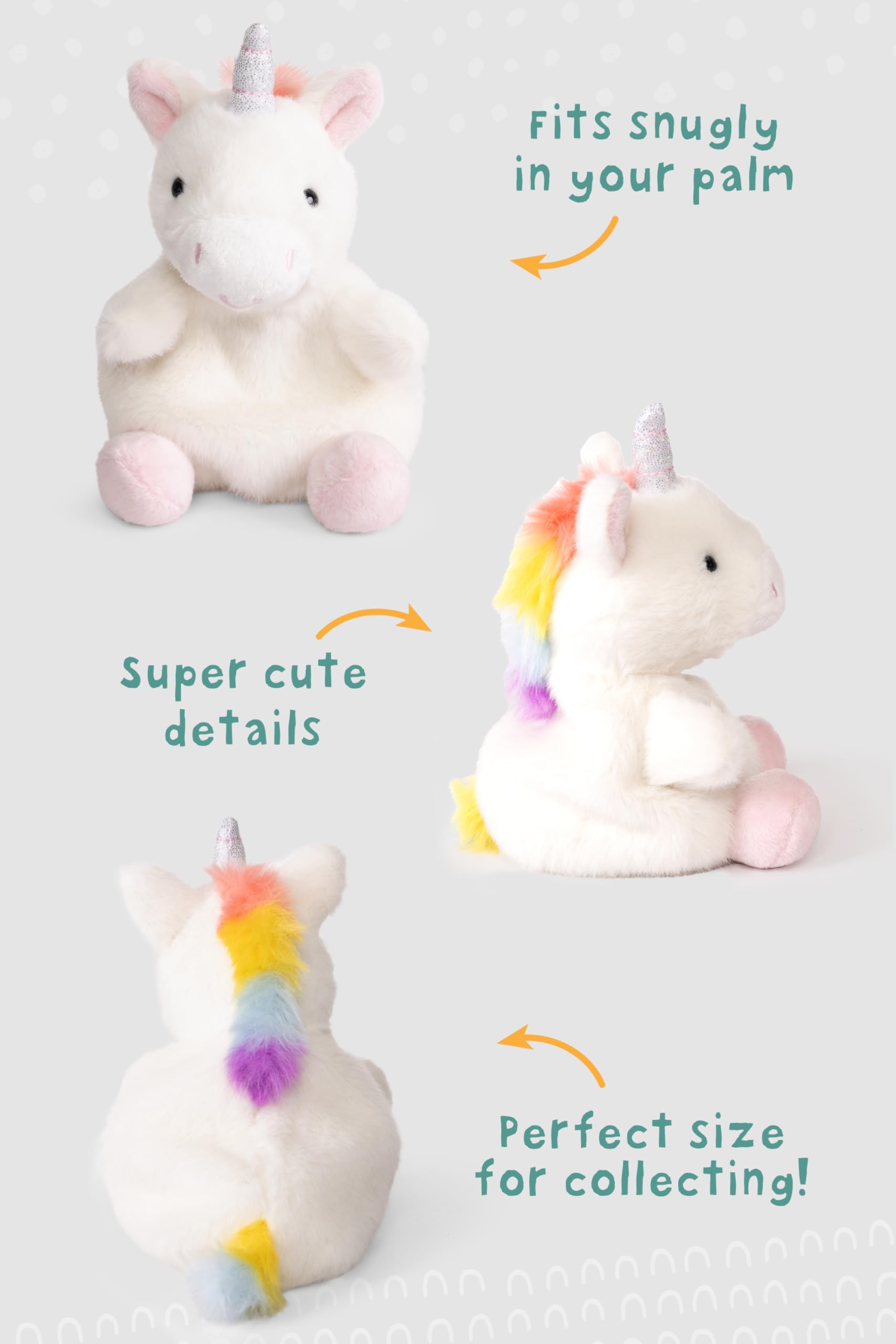 Living Nature Little Snugglies White Unicorn Plush Toy - Soft Stuffed Animal for Kids 0+