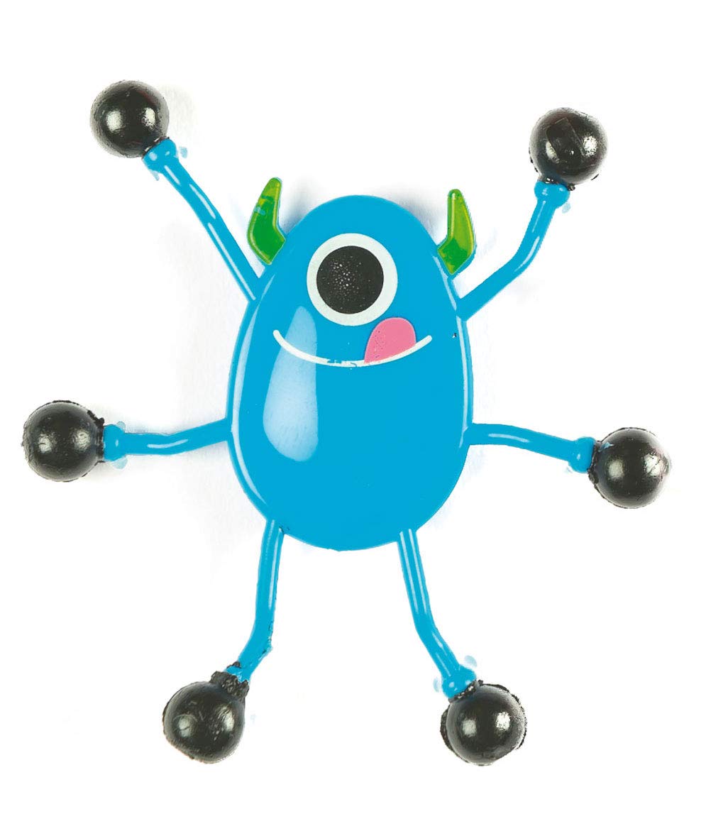 Baker Ross Monster Wall Crawlers - Sticky Feet Novelty Toy | Pack of 6 | Ages 3+ 4