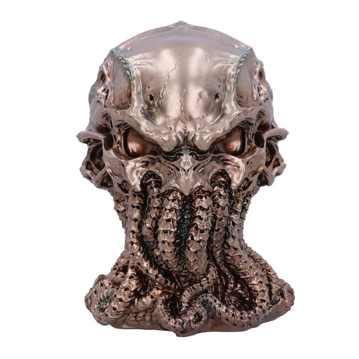 Nemesis Now Horror Skull Ornament, Bronze Cthulhu, 20cm