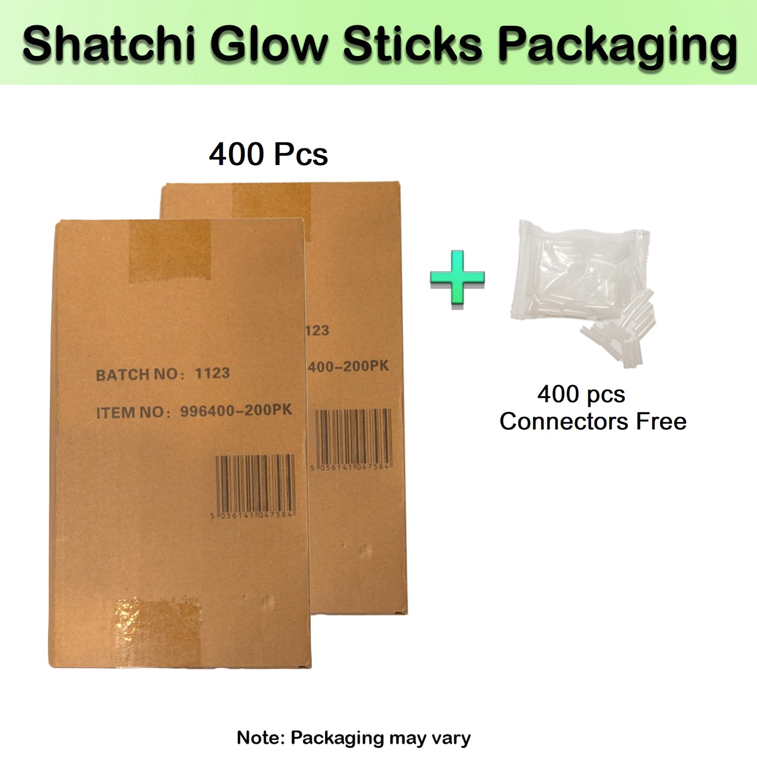 SHATCHI Glow Sticks Pack 400Pcs - Non-Toxic, Long-Lasting Neon Glowsticks for Parties | Unisex Children 4