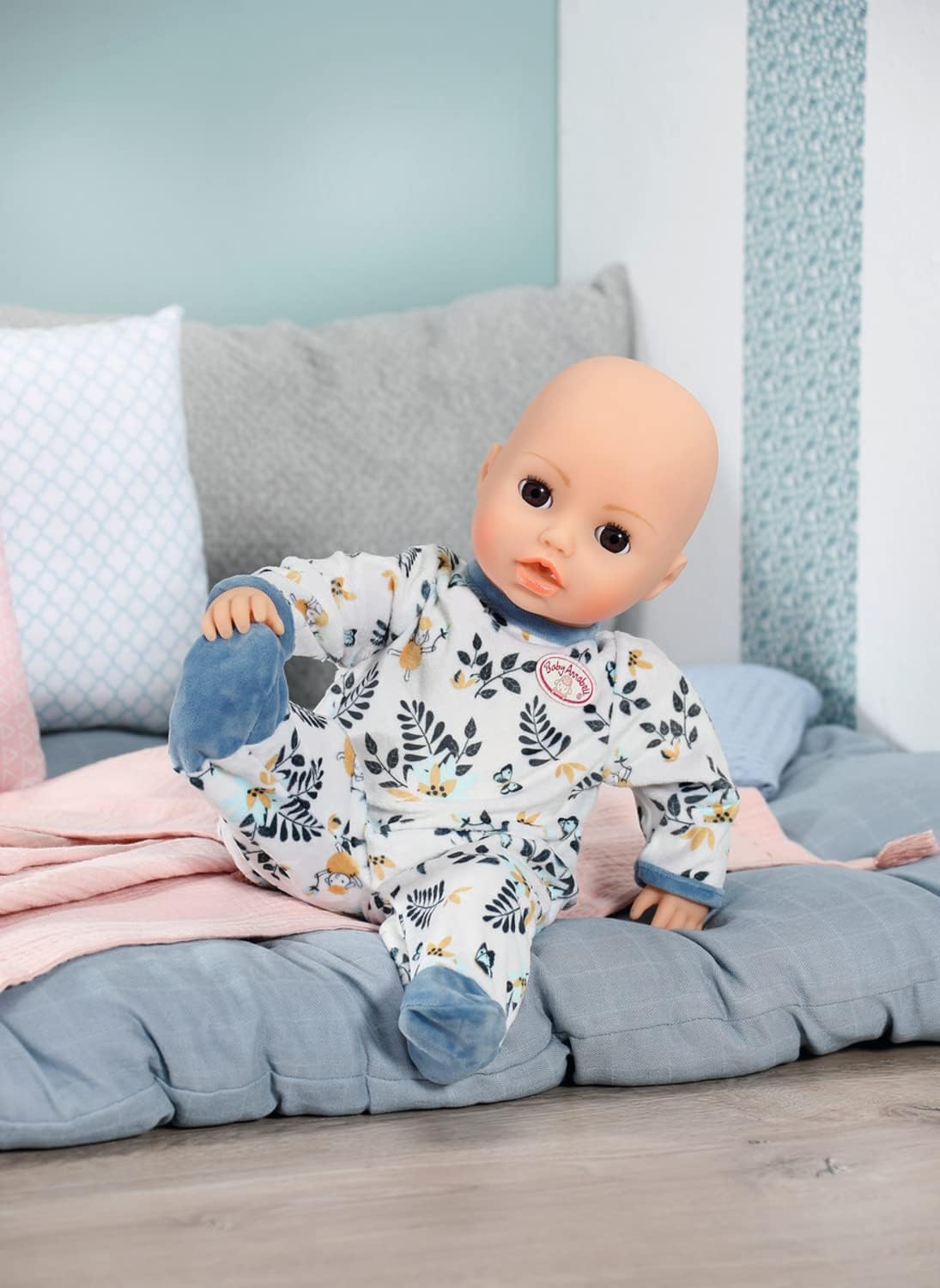Baby Annabell 706824 Romper Blue - Supersoft Outfit for 43cm Dolls