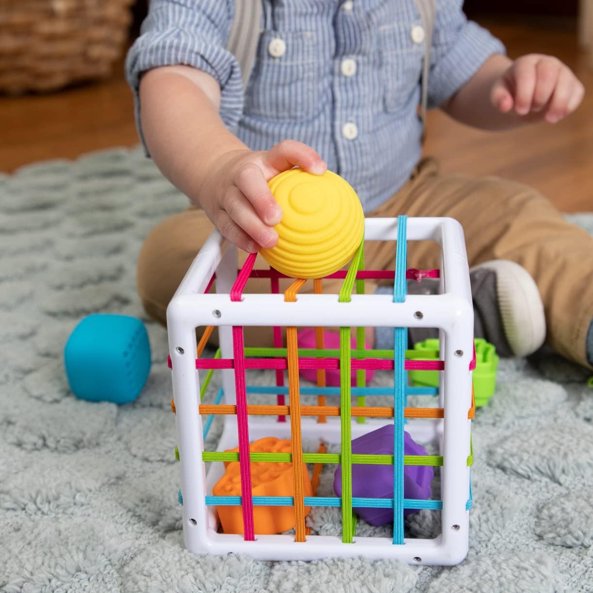 Fat Brain Toys InnyBin F251 - Shape Sorting Sensory Toy for Toddlers