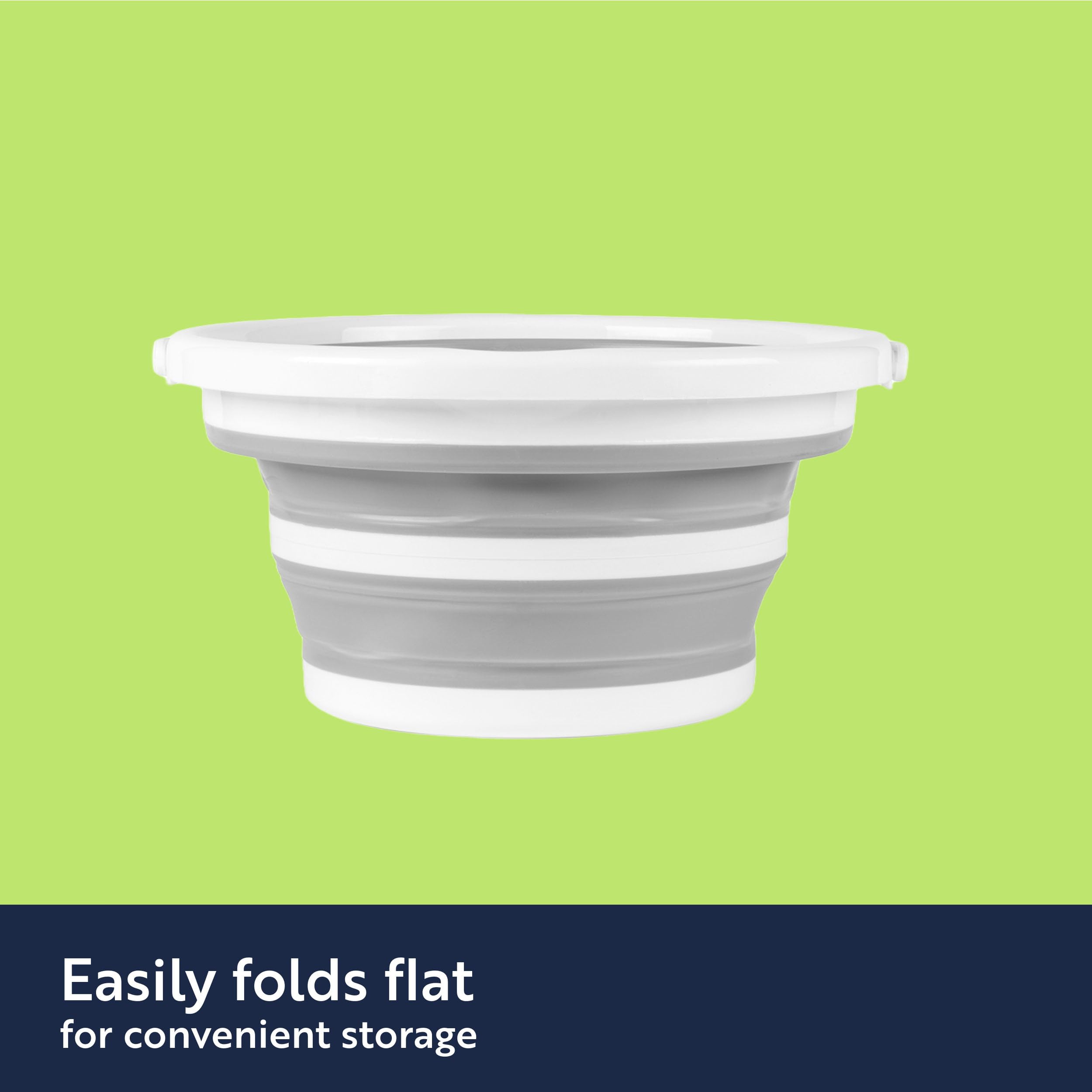 Beldray - Collapsible Bucket 10L Foldable Silicone Bucket with Sturdy Handle