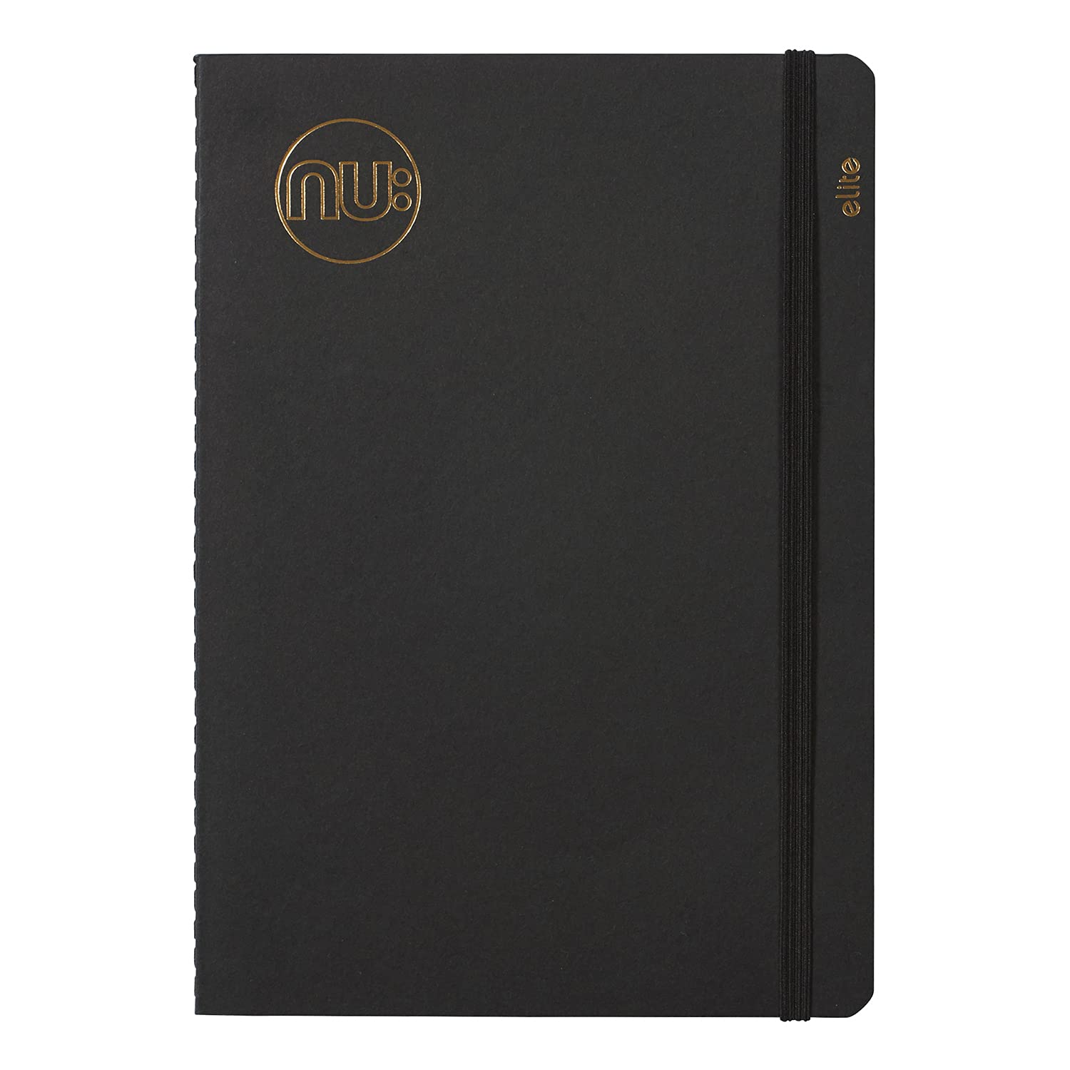 nu: Kraft Range A5 Composition Notebook - Black Stitched Spine | 80gsm Cream Paper | 100% Recycled Cover