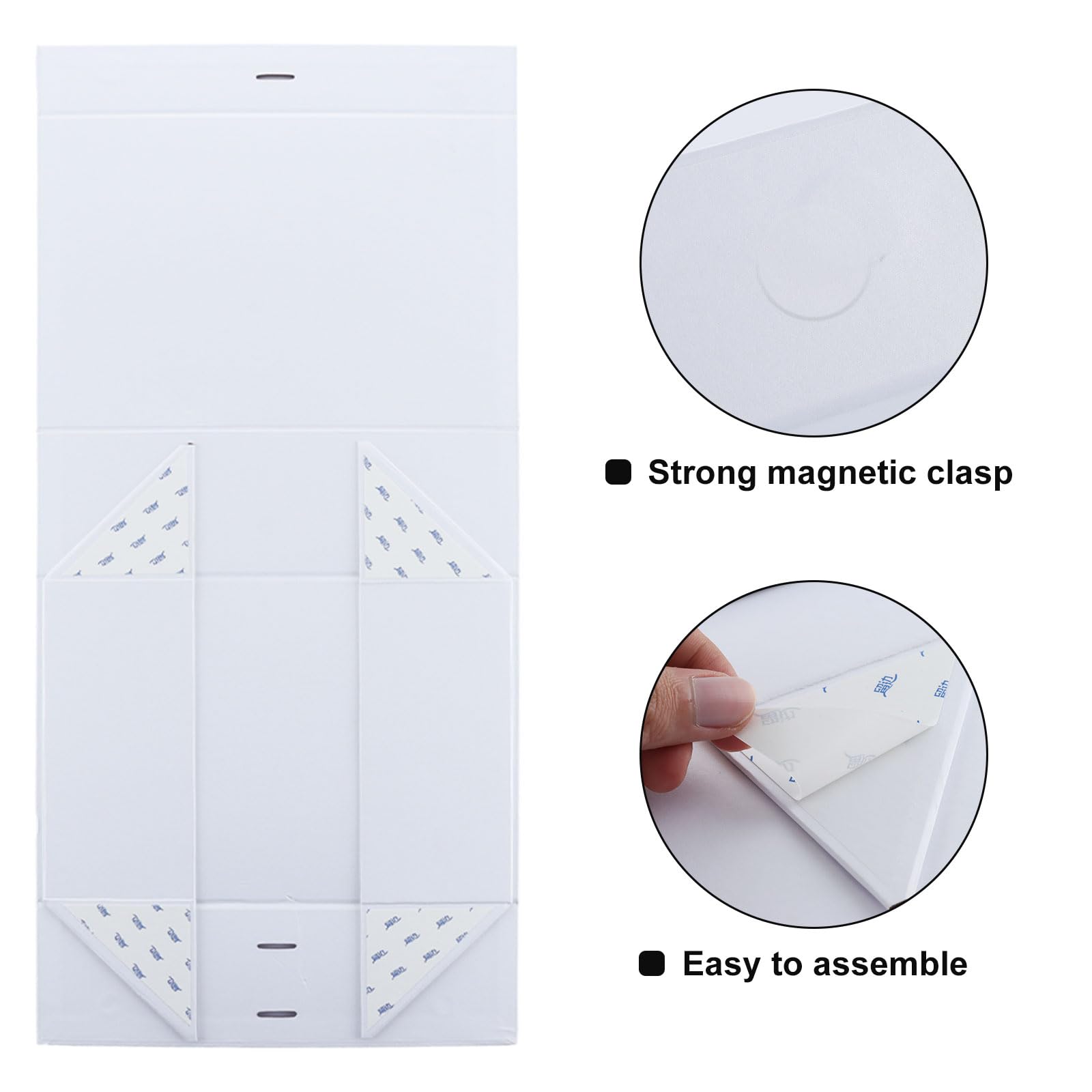 ASelected 2 Pcs Magnetic Gift Boxes - Luxury Paper for Wedding & Favors | 32.2cm x 23cm x 10.5cm 3