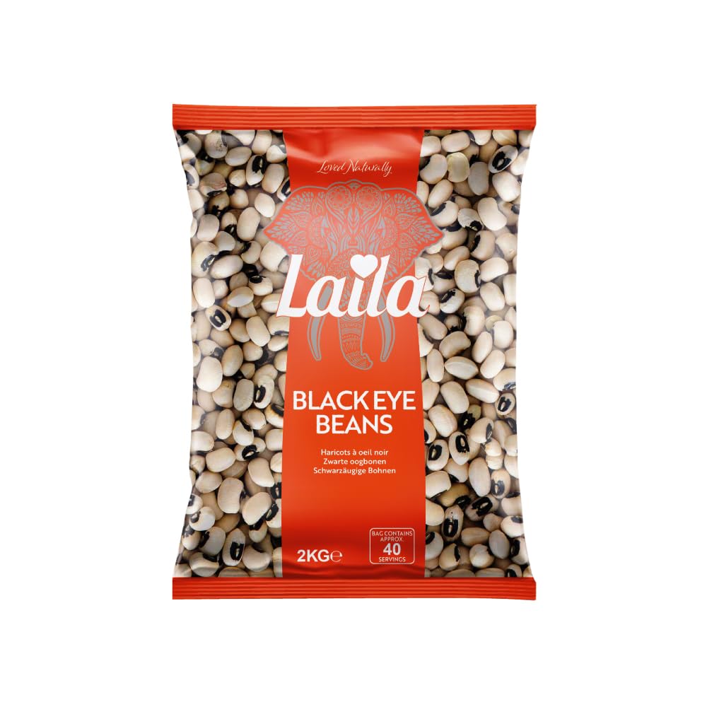 LAILA Black Eye Beans - Nutritious & Versatile Legumes | 2 kg Pack