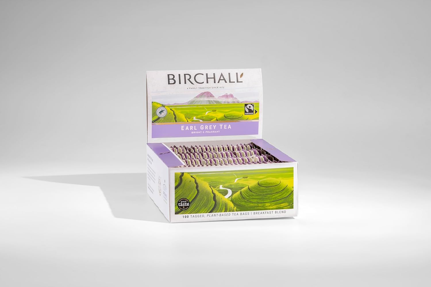 Birchall Earl Grey Tee | Schwarzer Tee mit natürlicher Bergamotte | 100 etikettierte Teebeutel auf pflanzlicher Basis