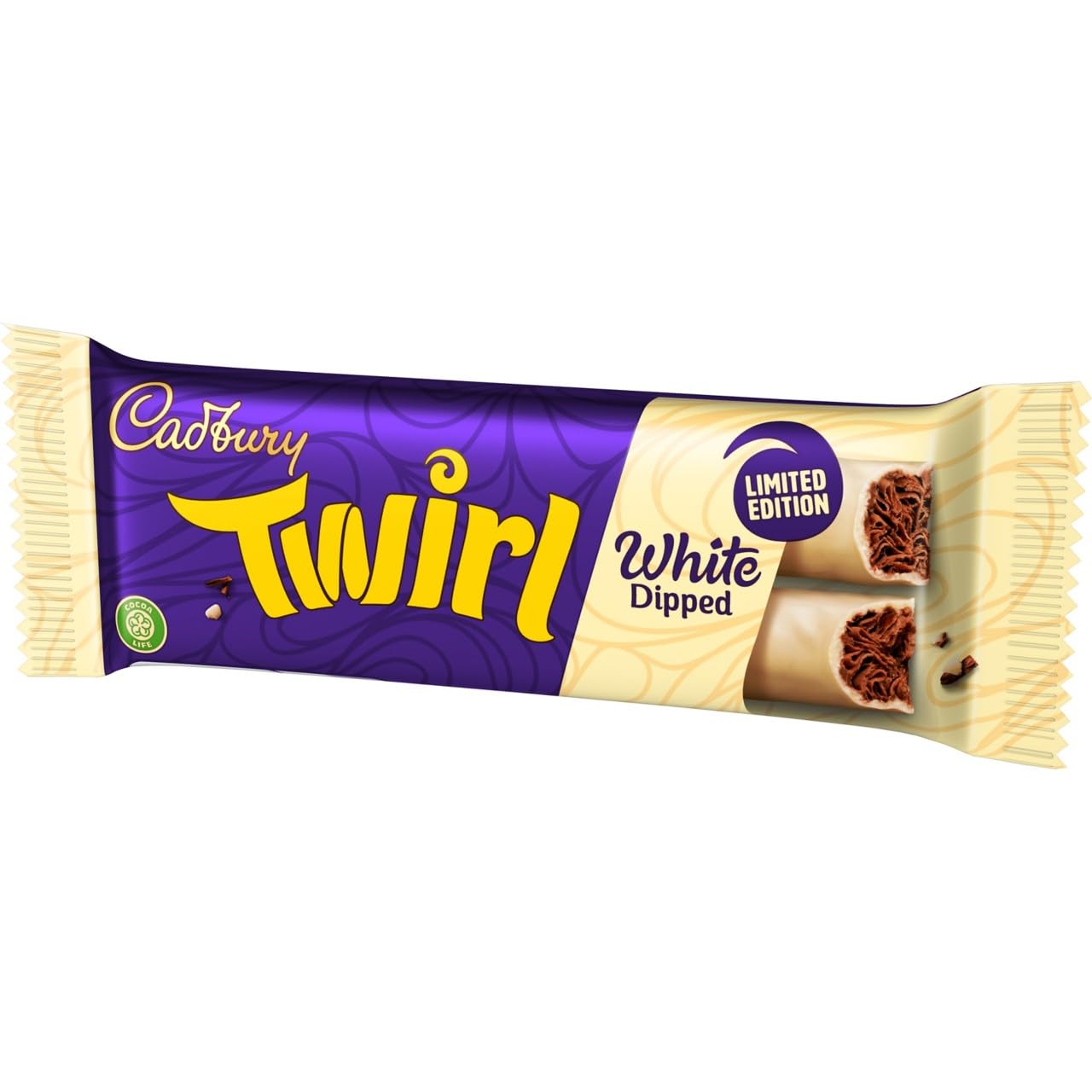 Cadbury Limited Edition White Chocolate Dipped Twirl Bars - Twin Pack Chocolate Snack