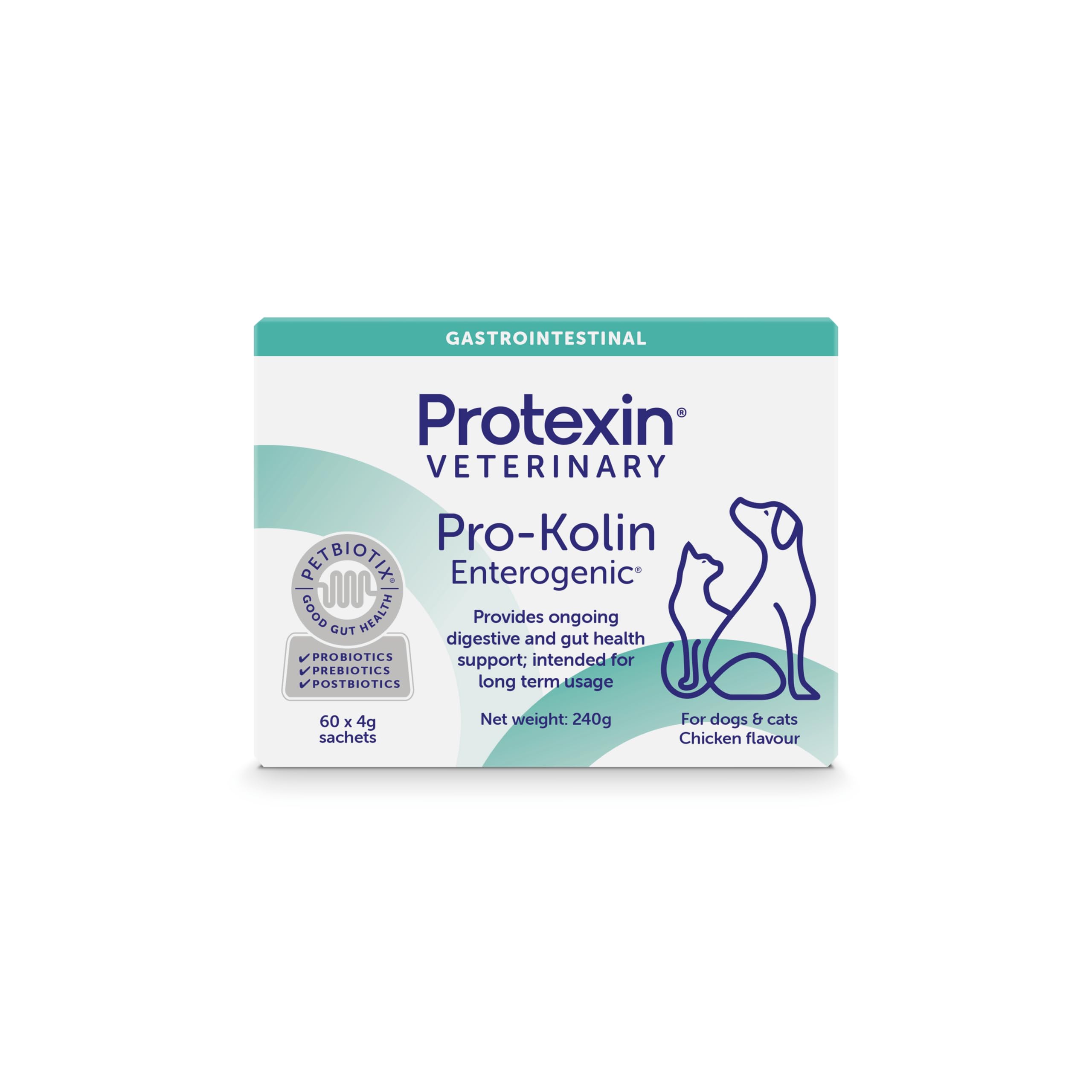 Protexin Veterinary Pro-Kolin Enterogenic Gut Health Powder Sachets | 60 Count | Chicken Flavor 1