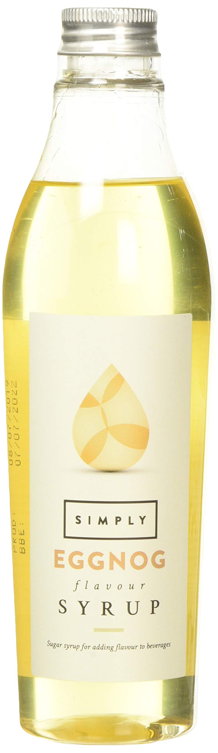 Simply - Eggnog Syrup Vegan & Nut Free, Flavoured Syrup for Coffee, Cocktails & Baking