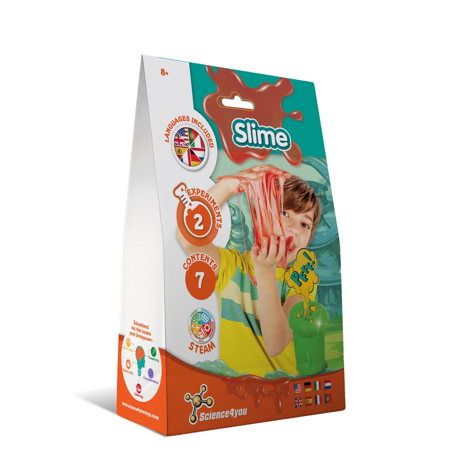 Science4you Slime Kit for Kids Age 8+ - 2 Experiments, Butter & Fluffy Slime Making