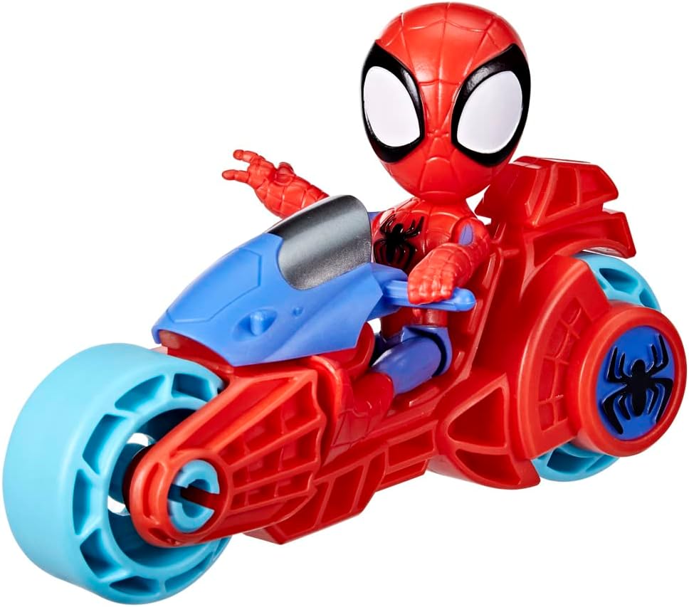 Marvel Spidey and His Amazing Friends Spidey Action Figure with Toy Motorcycle - Ages 3+ 3