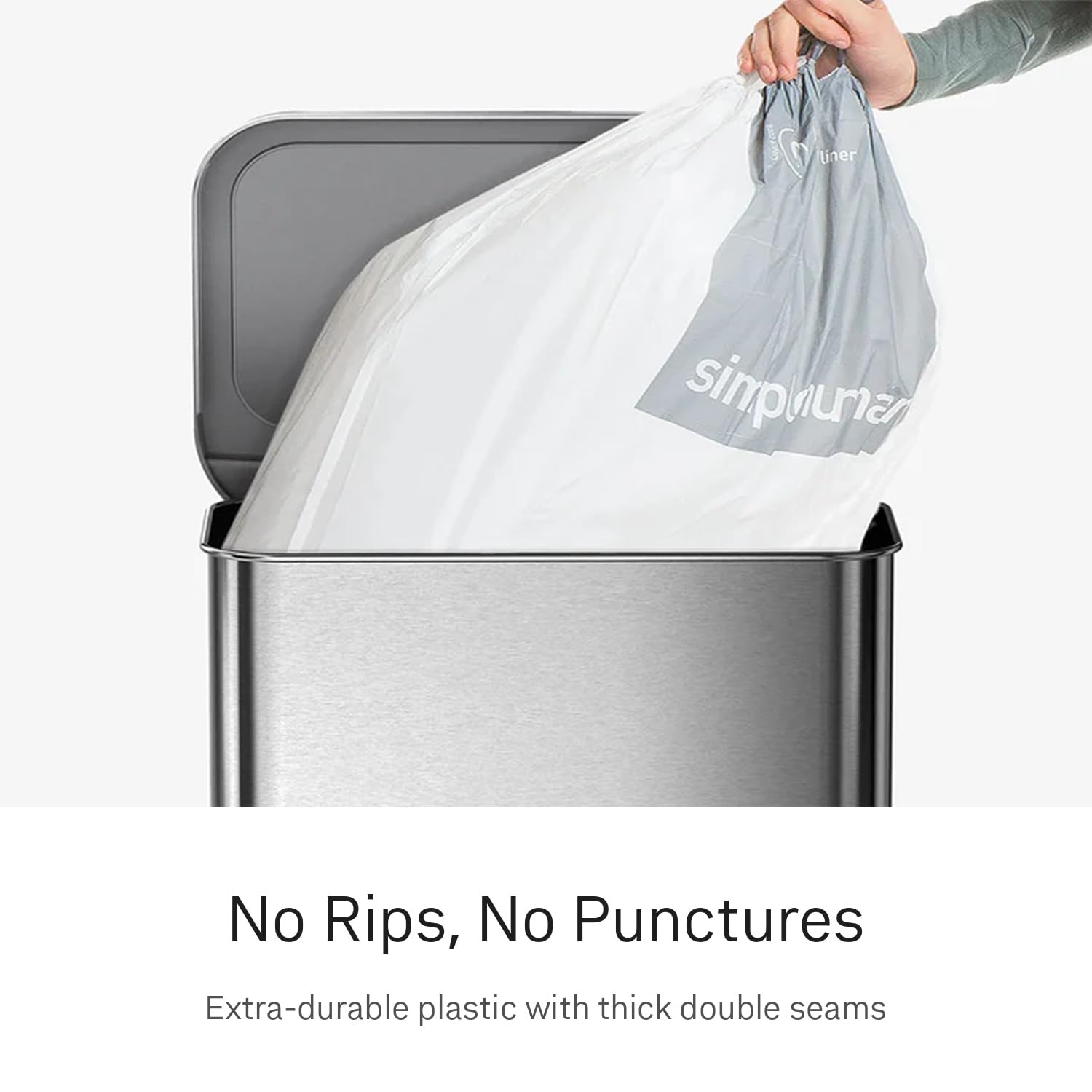 simplehuman Code F Bin Liners - 100 Count, 30L Capacity, Custom Fit | 50% PCR Plastic 3