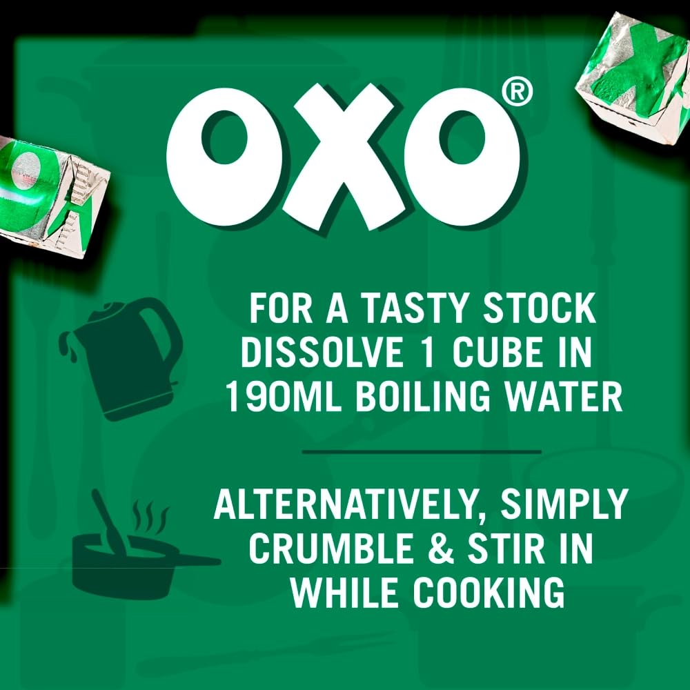 OXO Vegetable Stock Cubes - Full-Flavour, Plant-Based & Vegan | 24 Pack | 142g 5