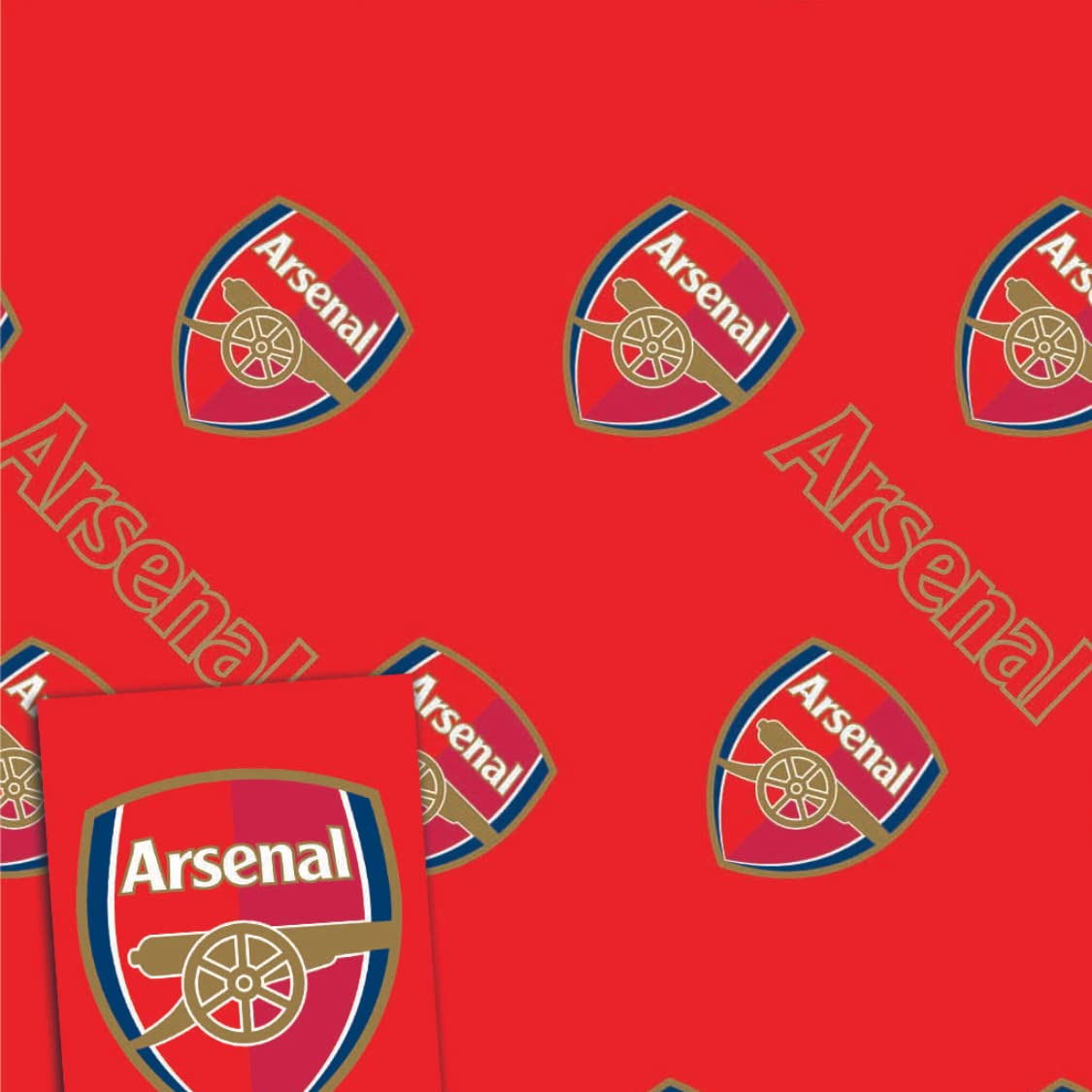 Danilo Promotions LTD Arsenal FC Gift Wrapping Paper - 6 Sheets & 6 Tags | 70cm x 50cm