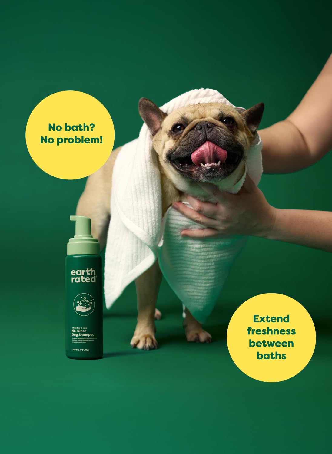Earth Rated No-Rinse Dog & Puppy Shampoo - Waterless Foam for Conditioning & Deodorizing | 7 oz 2