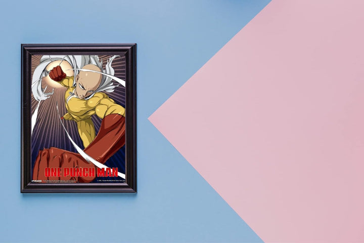 Pyramid International One Punch Man 3D Lenticular Poster in Box Frame (Saitama a