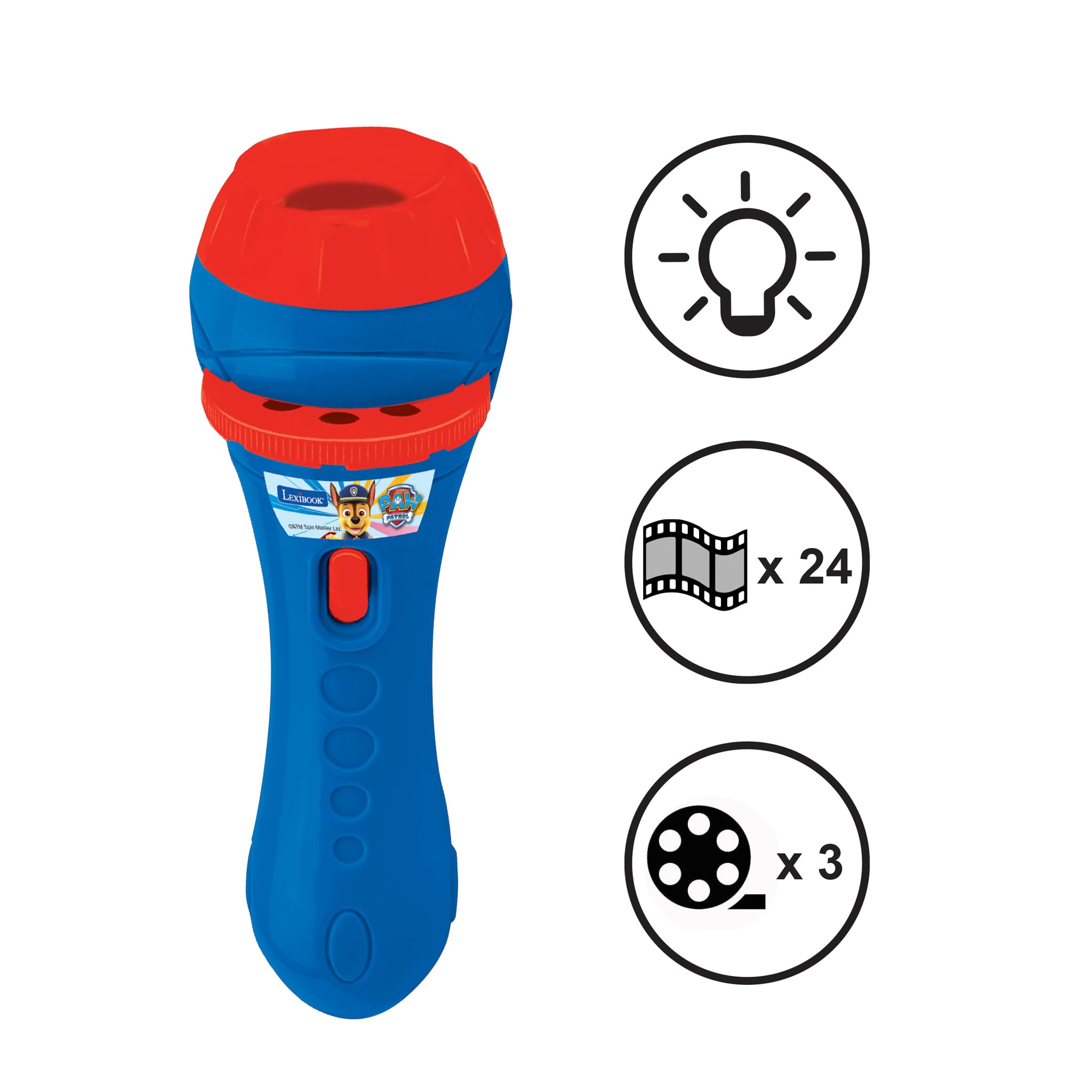 Lexibook Paw Patrol Story Projector & Flashlight - 3 Lenses, 24 Images, Ages 3+