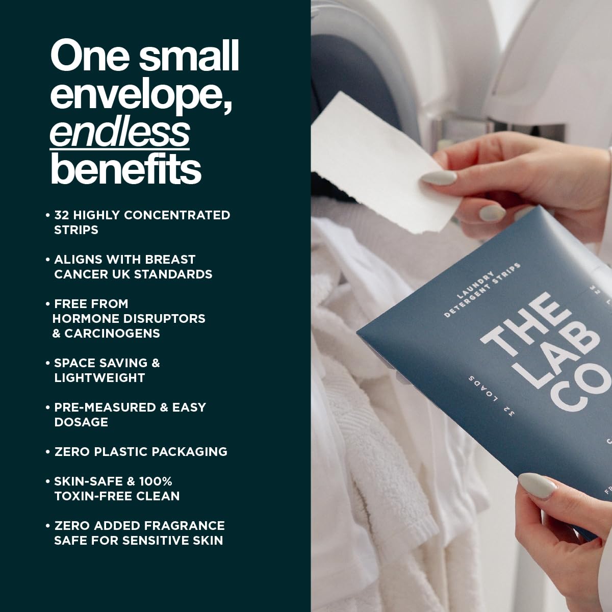 The Lab Co. Laundry Detergent Strips | Eco Ultra-Concentrate | Fragrance Free | 32 Count 7