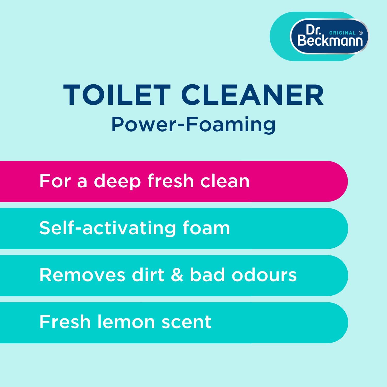 Dr. Beckmann Power-Foaming Toilet Cleaner - Activated Carbon Formula | Prevents Limescale | 300g