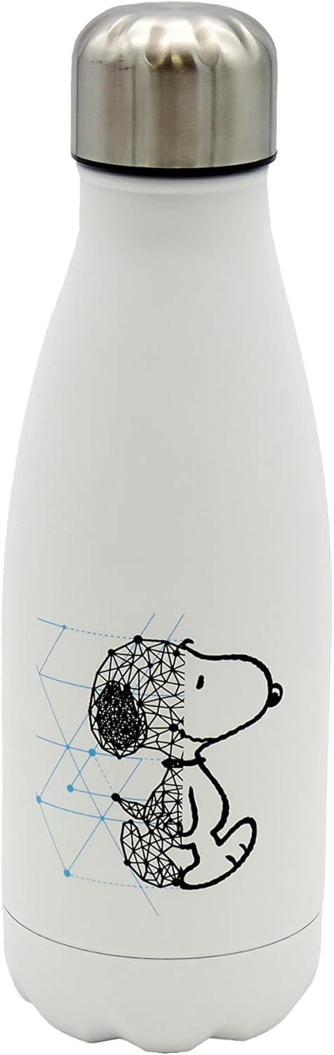 CYPBRANDS - Snoopy Stainless Steel Water Bottle with Airtight Closure, 550ml