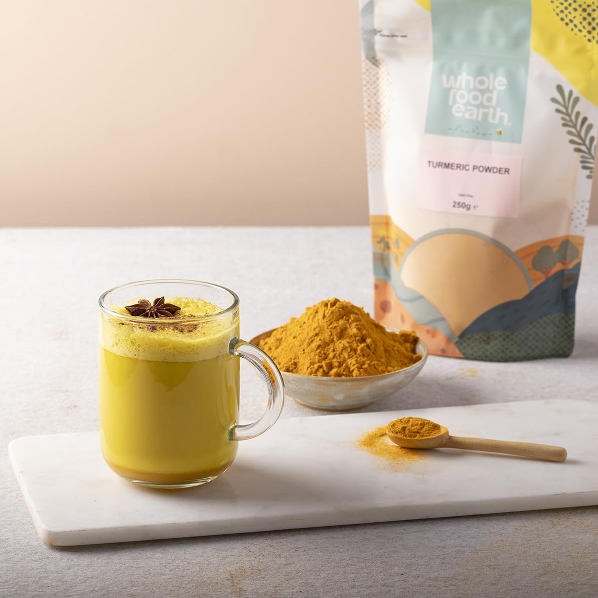 Wholefood Earth Turmeric Powder - 250g | Vegan | GMO Free | High Curcumin 4