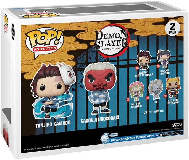 Funko Pop! Animation Demon Slayer: Kimetsu no Yaiba - Tanjiro Kamado & Sakonji Urokodaki Vinyl Figure 2-Pack (Summer Convention Exclusive)