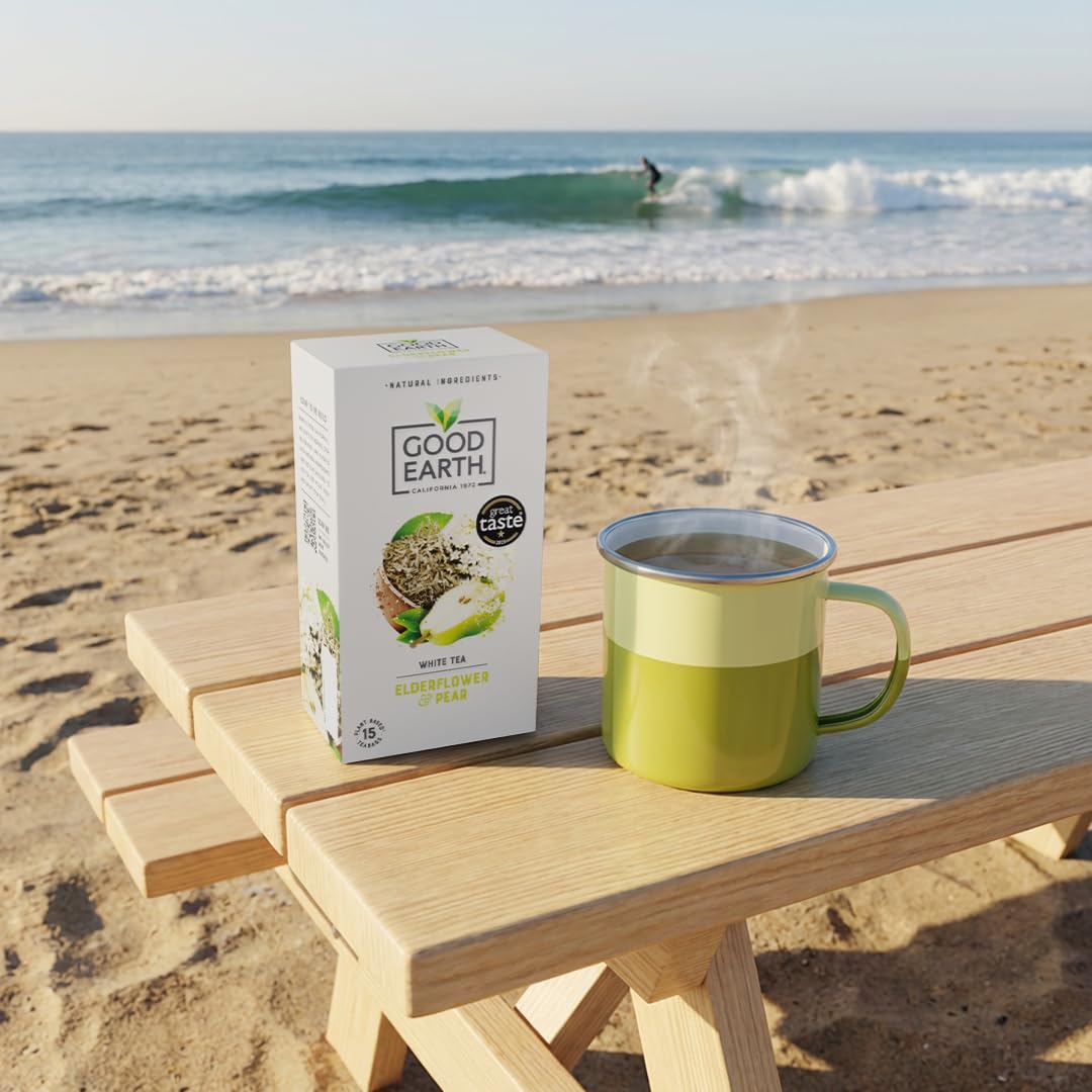 Good Earth Tea Co. Elderflower & Pear White Tea Bags - 15 Count 6