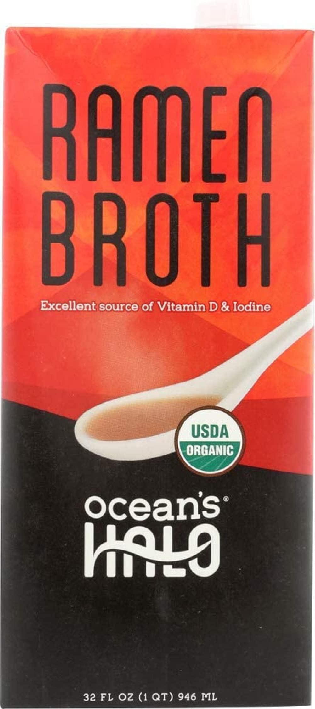 Ocean's Halo Ramen Broth - Organic Kelp-Based Soup Base, Vegan & Gluten-Free, 946ml