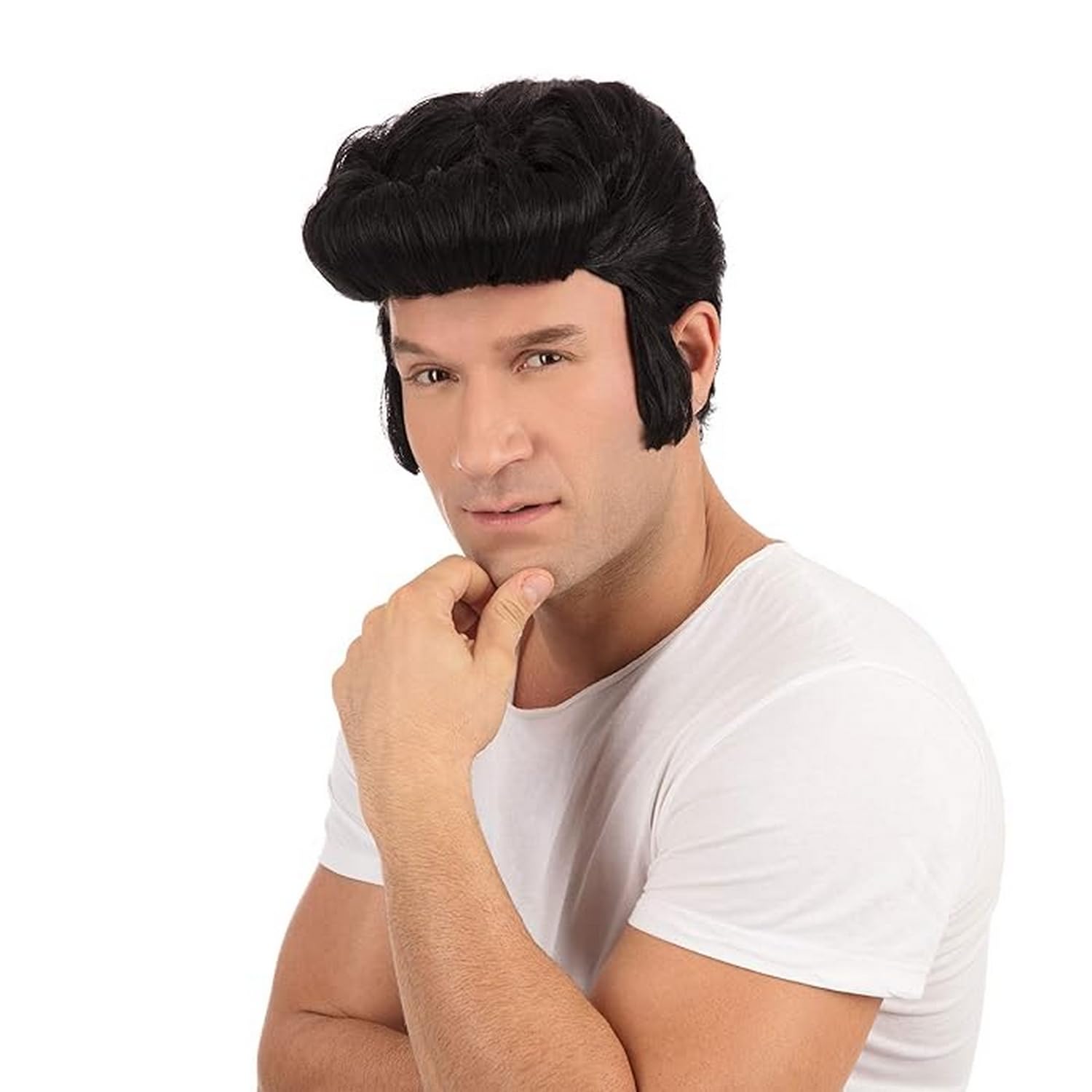 Bristol Novelty Greaser Wig - Black, One Size Fits Most Adults