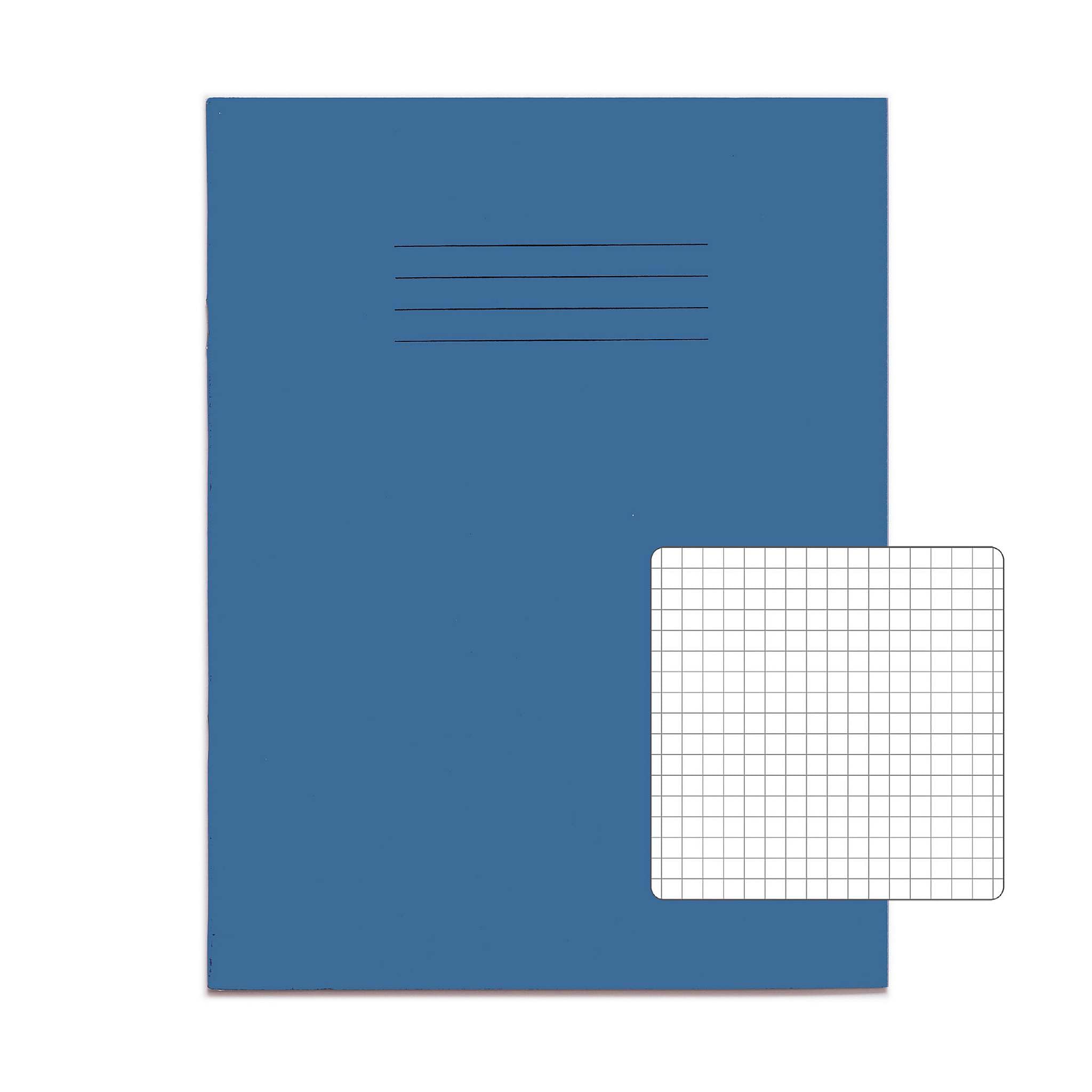 Rhino A5+ Exercise Books - 80 Pages, 5mm Squared Paper, Light Blue Cover, 10-Pack 3