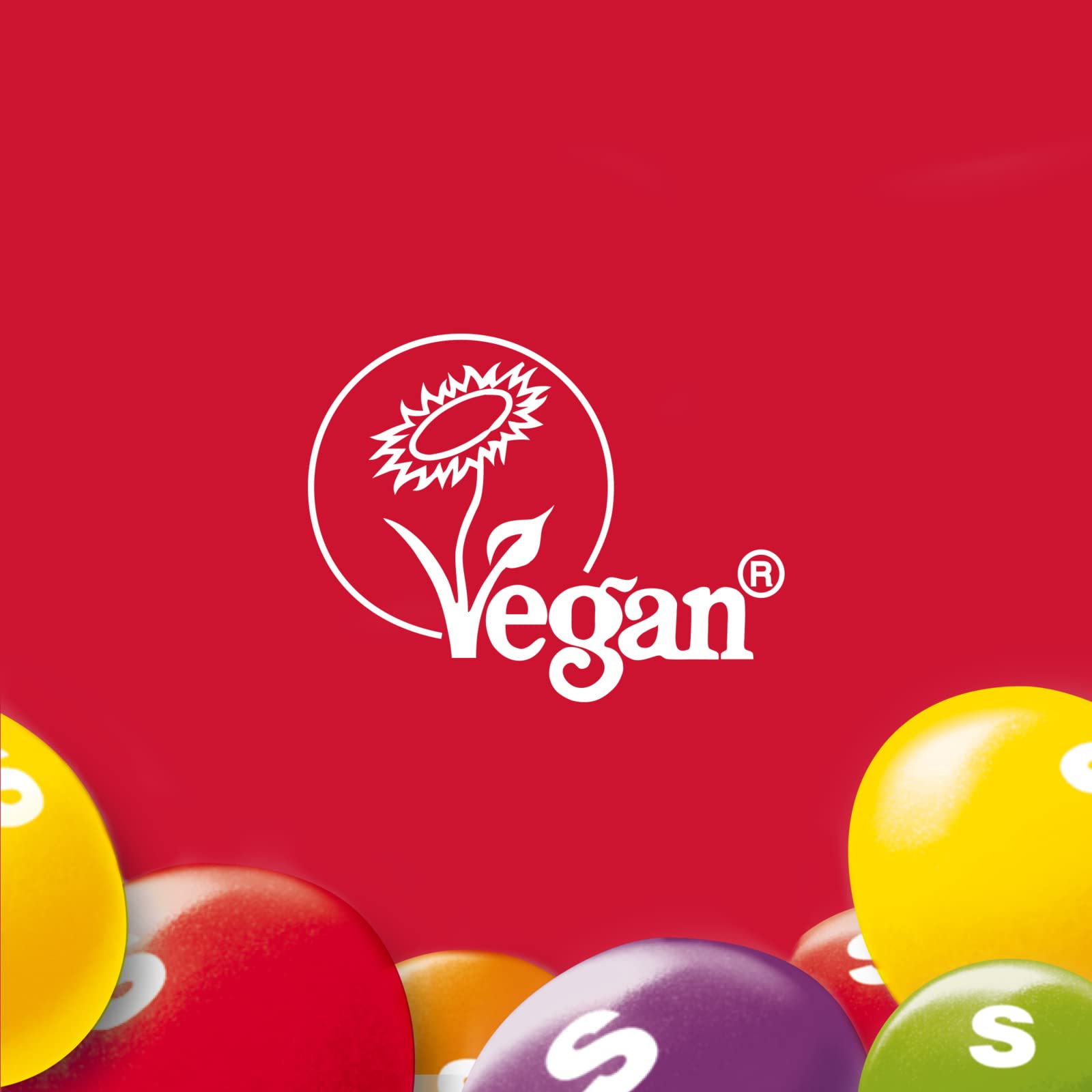 Skittles Vegane Süßigkeiten, 36 Packungen à 45 g, Kaubonbons mit Fruchtgeschmack und knuspriger Hülle, Großpackung