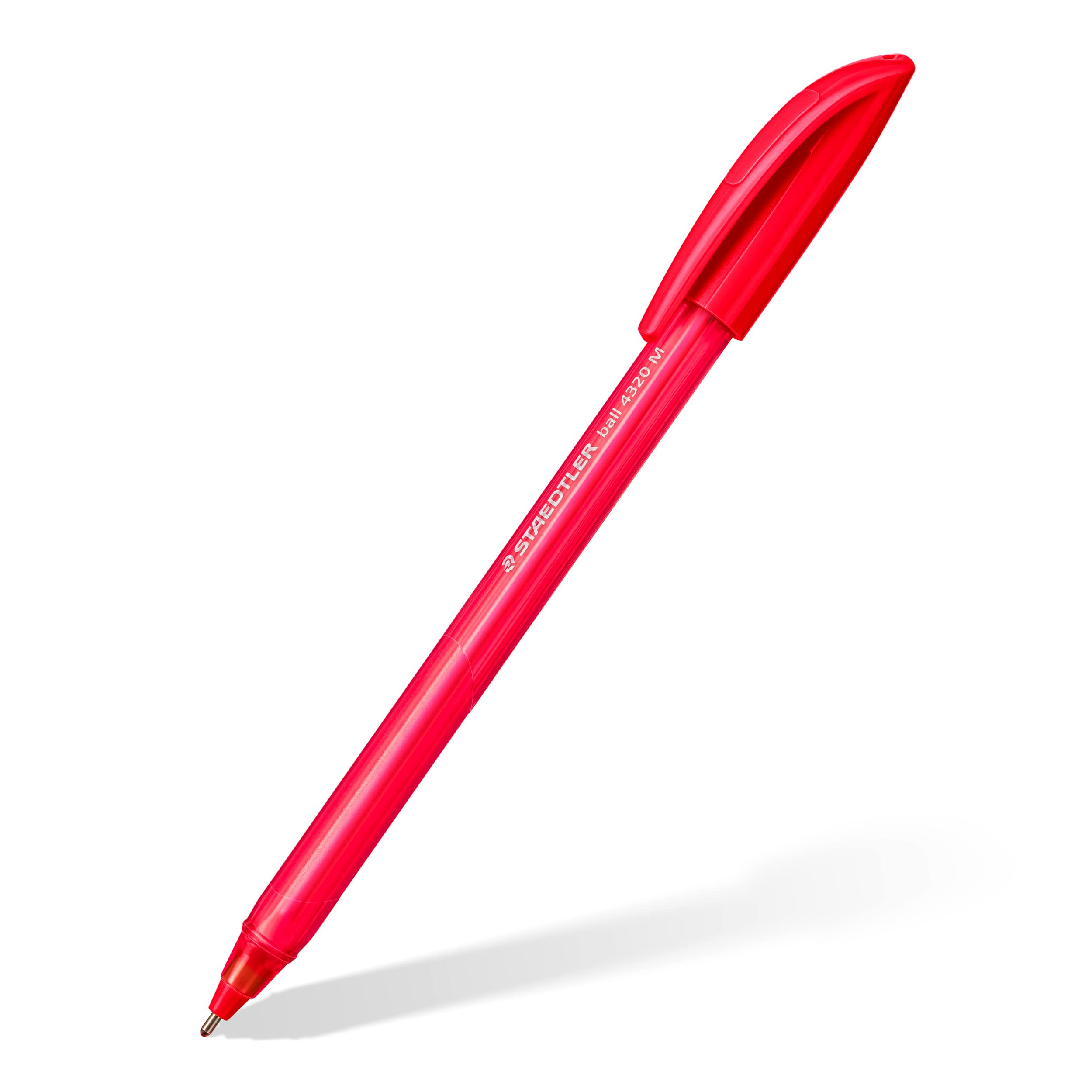 STAEDTLER 4320 MC10 Stick Ballpoint Pen - Triangular Barrel, 1.0mm Medium Line, Pack of 10 Assorted Colours