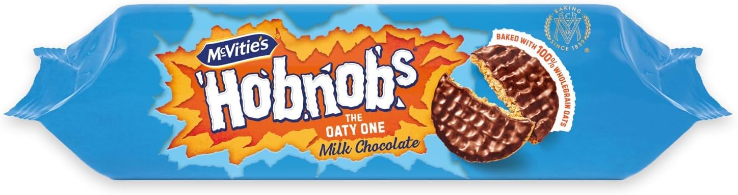 McVitie's Hobnobs Milk Chocolate Biscuits - Crunchy Oat Base | 431g Pack 2