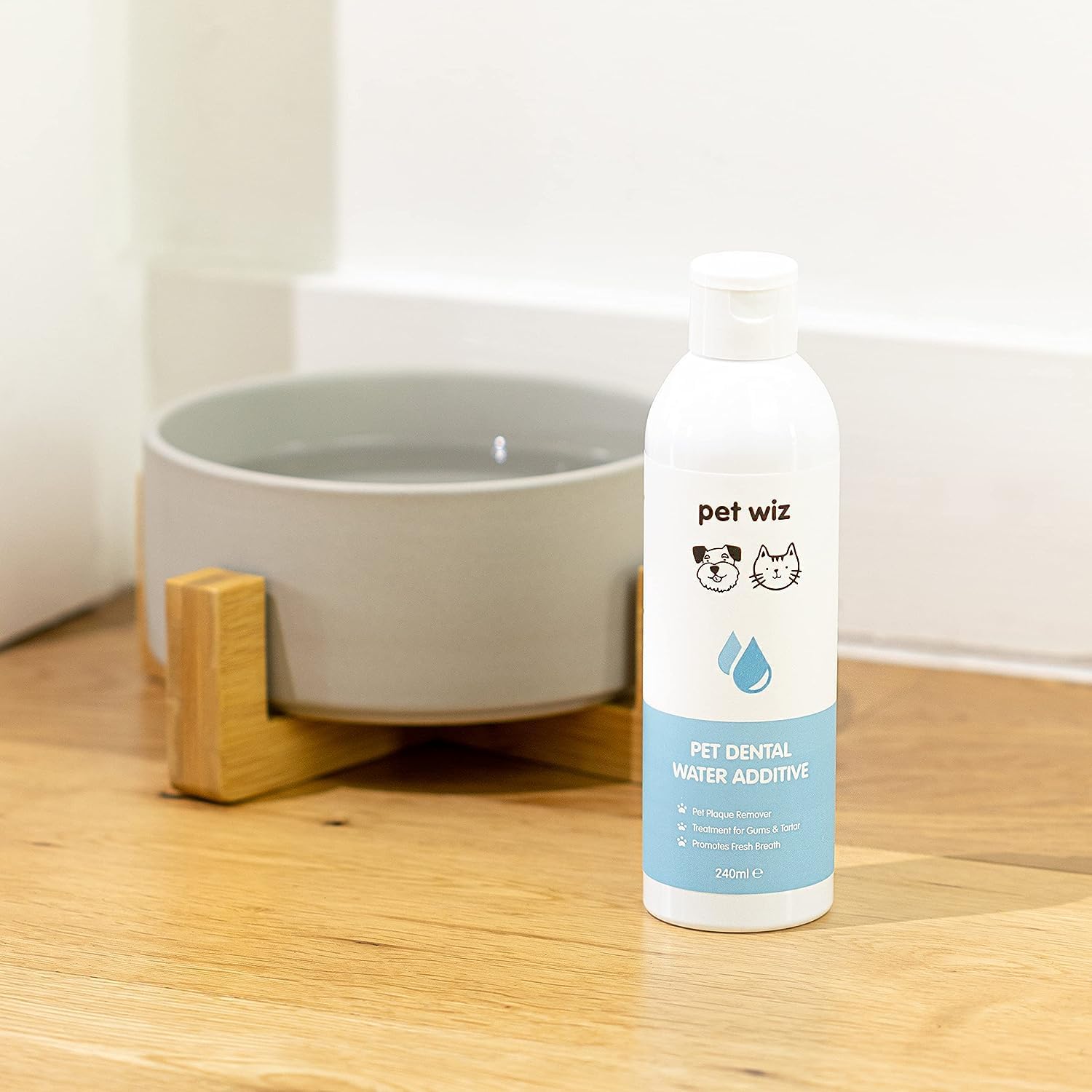 pet wiz Dental Water Additive for Dogs & Cats - Fights Bad Breath, Reduces Plaque & Tartar | 240 ml 2