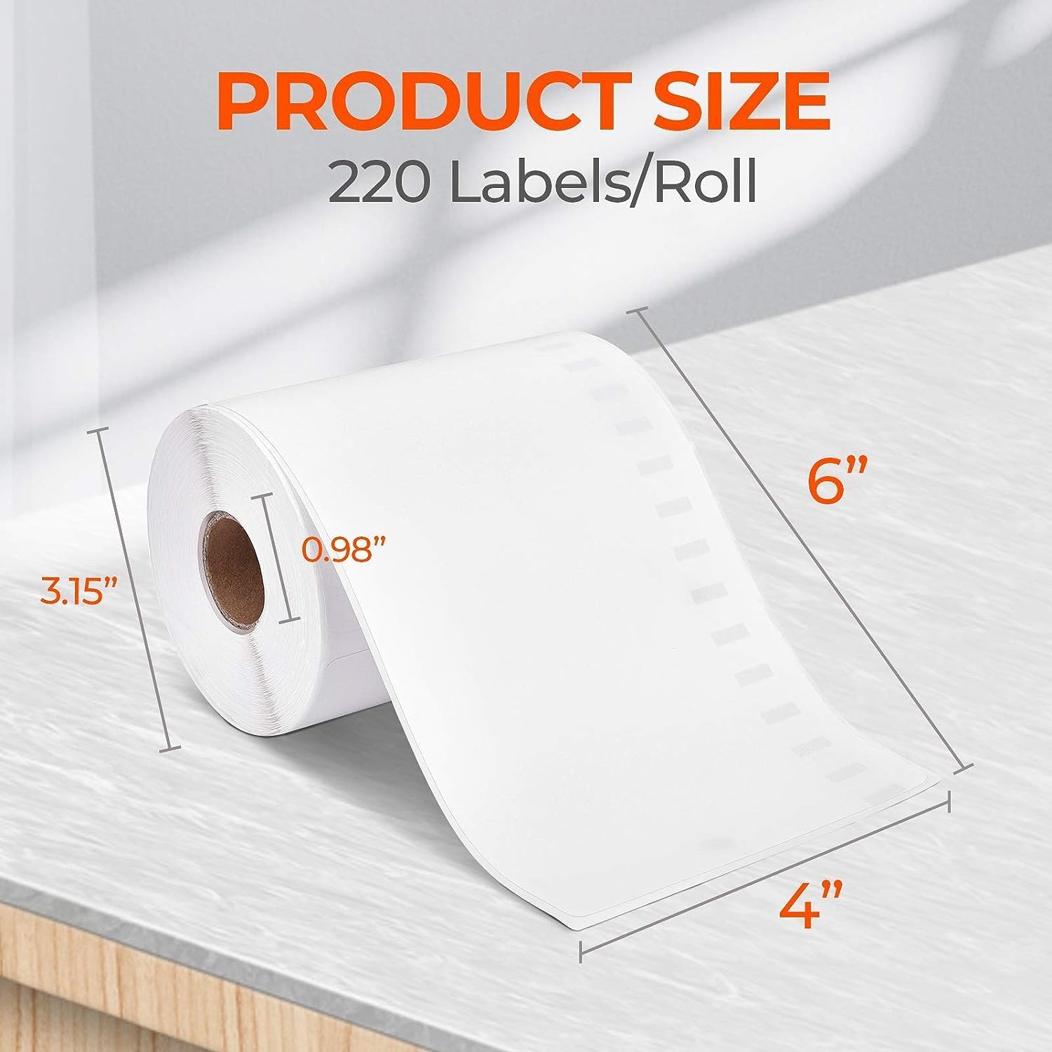 MUNBYN 4x6 Direct Thermal Shipping Labels | 220 Labels/Roll | Compatible with DYMO LabelWriter 4XL
