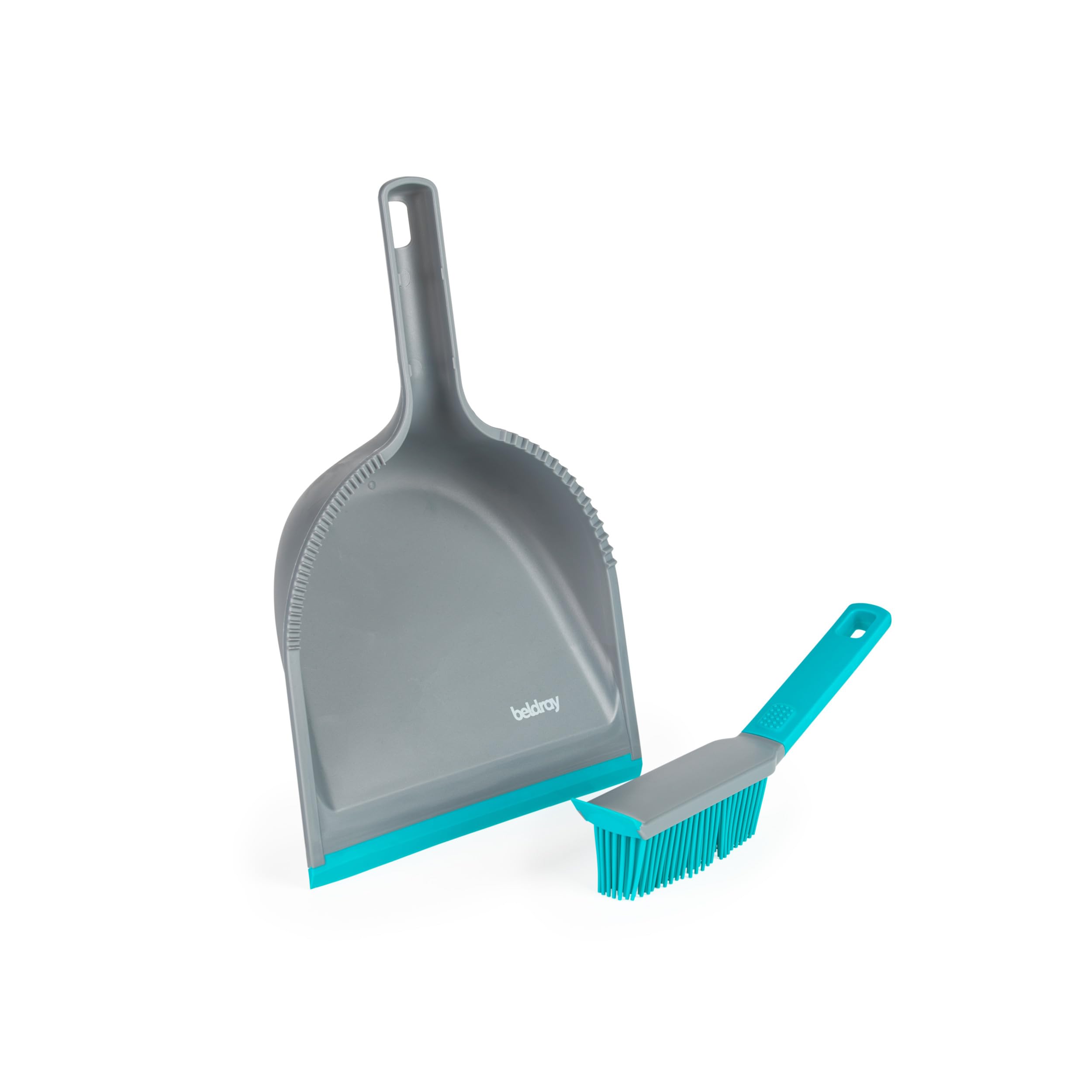 Beldray Antibac Pet Plus+ Dustpan & Rubber Brush Set | Antibacterial Protection | Grey & Blue 8