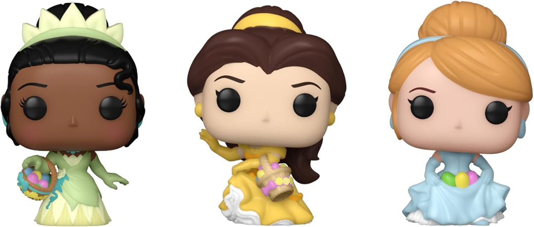 Funko Pop! Disney Princesses - Cinderella, Belle, and Tiana Pocket Pop! Vinyl Figure 3-Pack (76443)